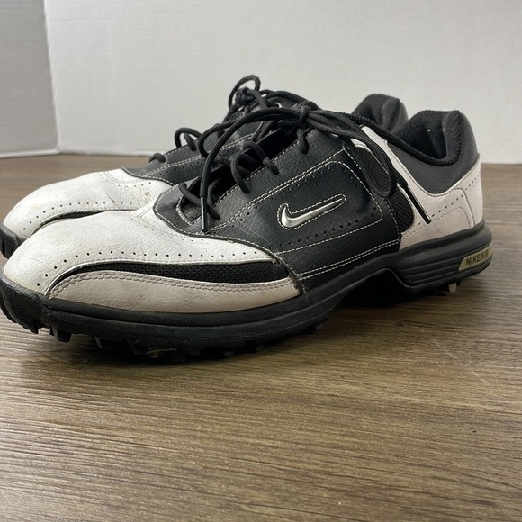 NIKE Air Tour Saddle Men US 9 White Black Golf Shoes  336050-103 main image 7
